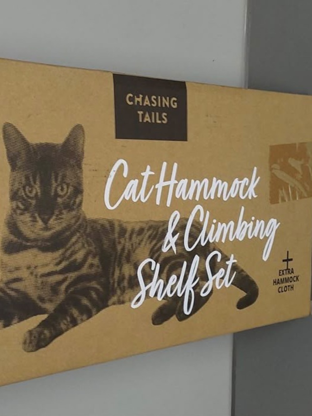 Chasing Tails Cat Wall Shelves Set with Scratch Board & Hammock